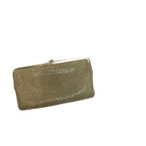 Hobo Lauren Clutch Metal Honey Leather